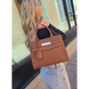 Arianne - sac à poigné brun||Arianne - Brown top handle bag