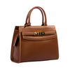 Arianne - sac à poigné brun||Arianne - Brown top handle bag