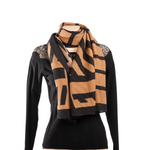 Cora - Foulard brun et noir||Cora - Brown and black scarf