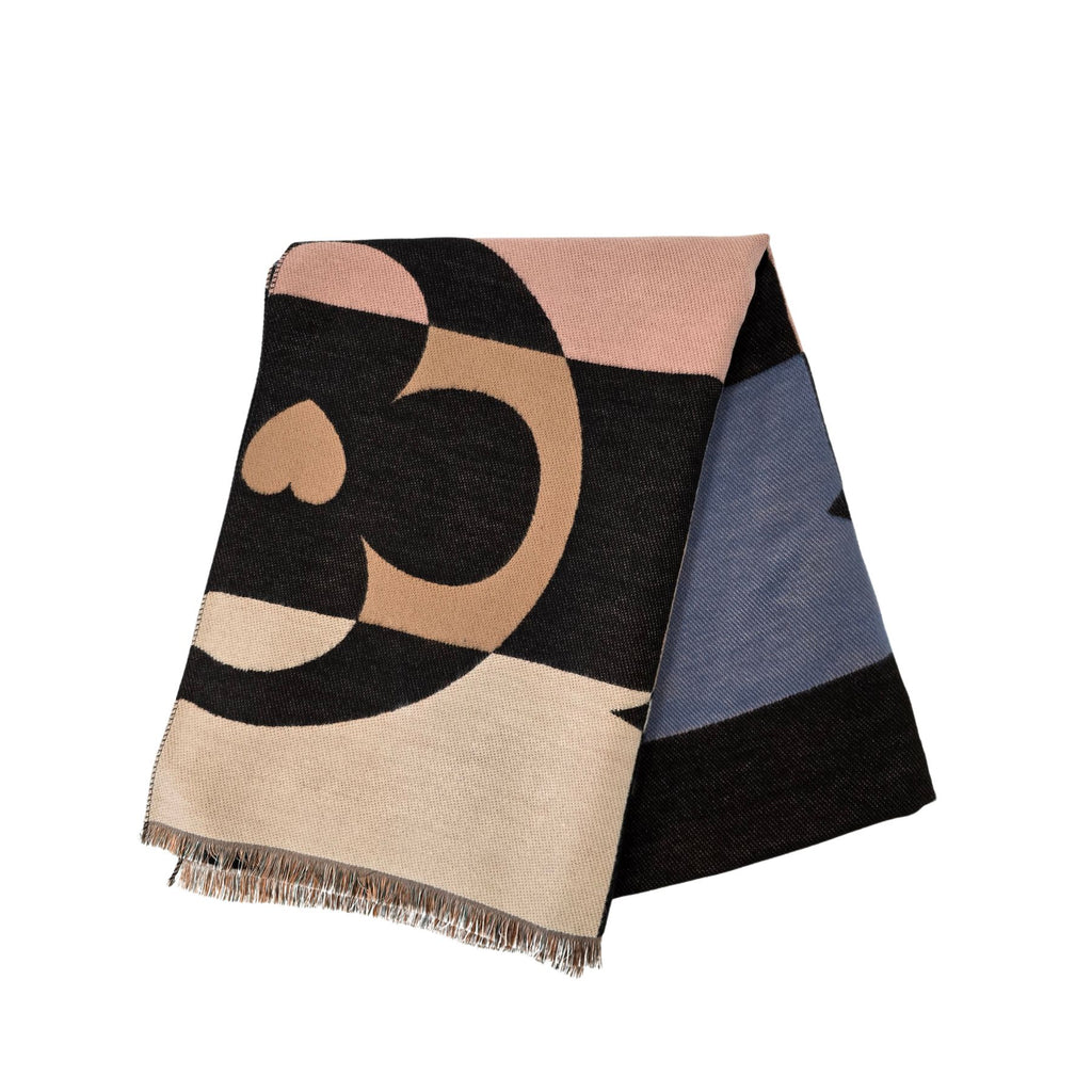 Inès - foulard multi rose||Inès - foulard multi blush