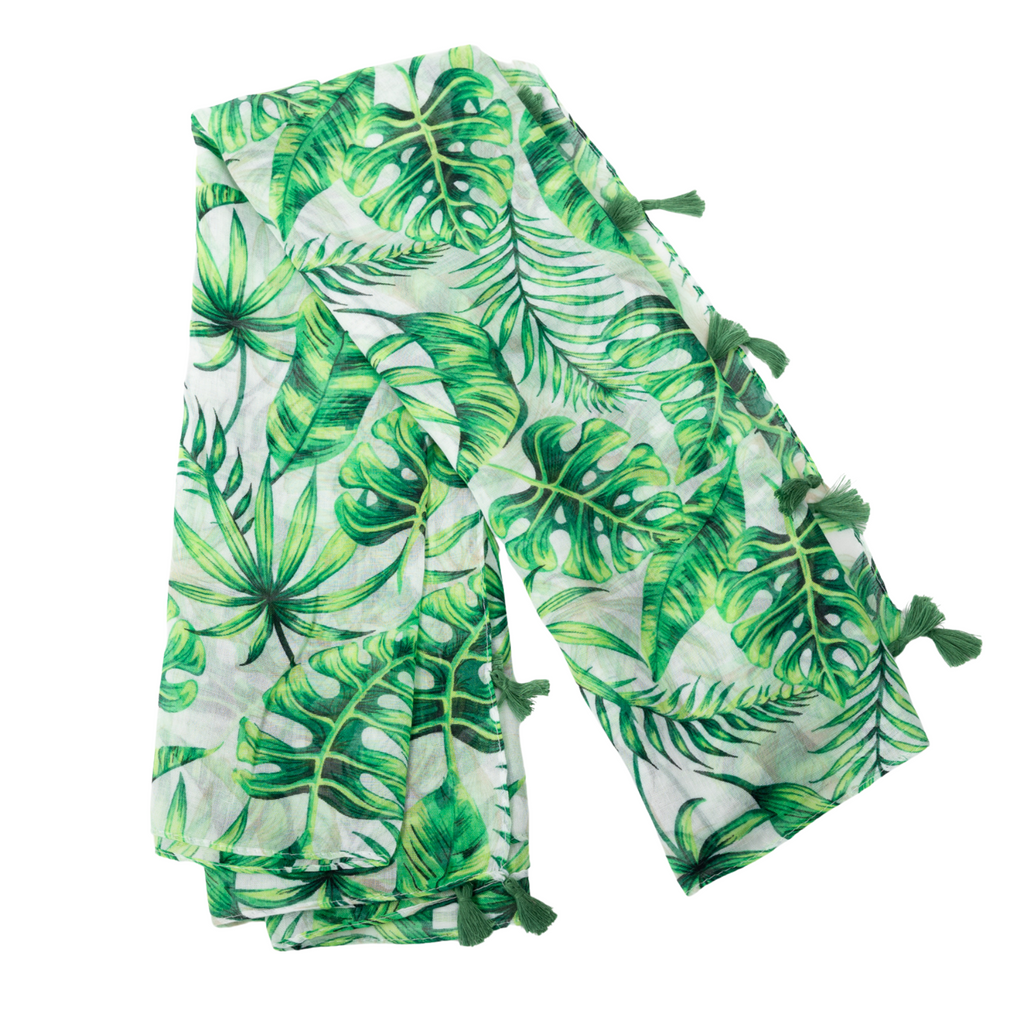 Lily Rose - Foulard vert tropica||Lily Rose - Tropical green scarf