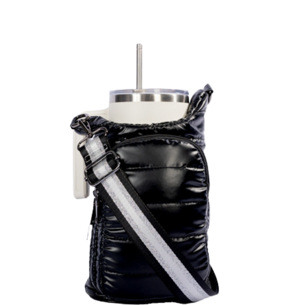 Mira - sac pour bouteille en noir||Mira - black bottle holder bag