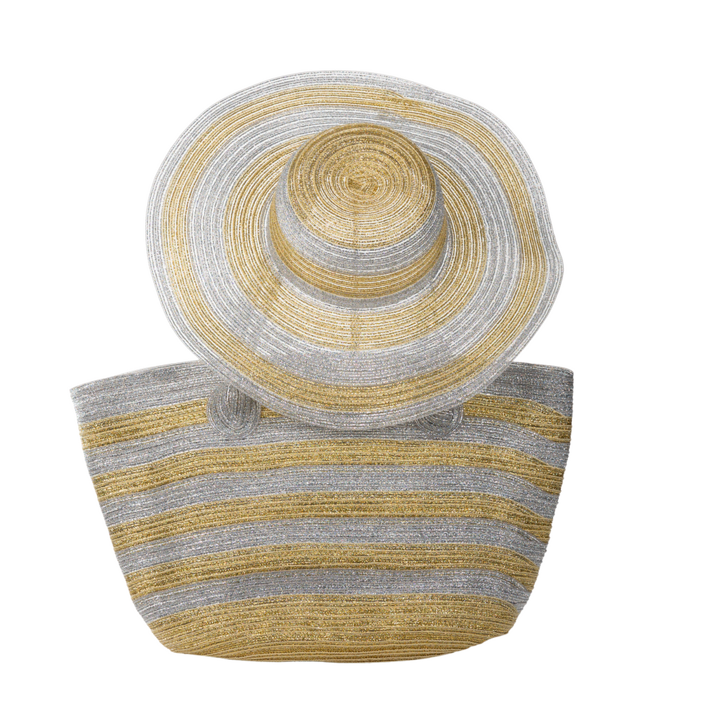 Zeina - Sac fourre-tout et chapeau soleil||Zeina - Tote with sun hat