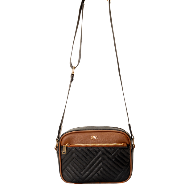 Stacey - sac bandoulière - noir et havane||Stacey - crossbody bag - black and tan