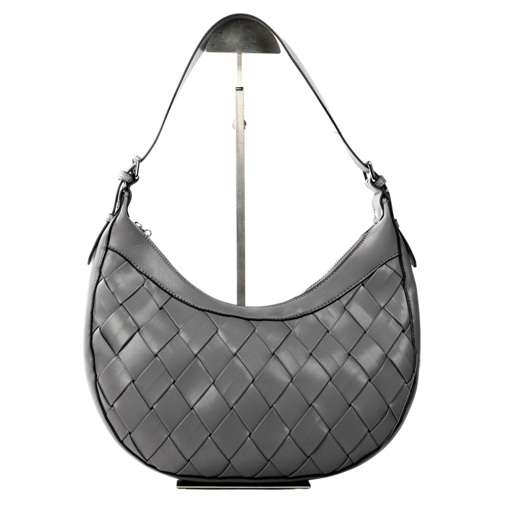 Valentina gris - Sac à poignée demi-lune||Valentina grey - Crescent top handle bag