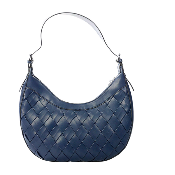 Valentina marine - Sac à poignée demi-lune||Valentina navy - Crescent top handle bag