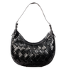 Valentina noir - Sac à poignée demi-lune||Valentina noir - Crescent top handle bag