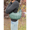 Valentina vert forêt - Sac à poignée demi-lune||Valentina forest green - Crescent top handle bag