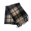 Cora - Foulard noir et brun rayé||Cora- Black and brown stripes scarf